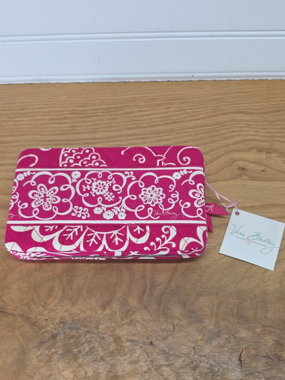 Vera Bradley Opera Wallet Twirly Birds Pink Quilted NWT